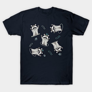 Jolly Playful Raccoons T-Shirt